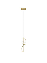 Triac Dimmable Gold Metal & Acrylic LED 18Watt 220-240Volt 726Lm IP20 3000K D:12 H:200 cm