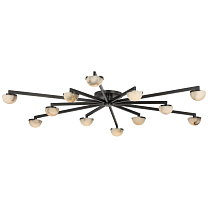 Pedra Grande Staggered Arm Flush Mount бронза с алебастром