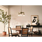 Eastmont 3 Light Chandelier Brushed Natural Brass and Walnut Wood люстра 52402BNB Kichler — фото 3