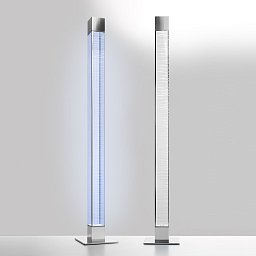 торшер с прозрачной панелью и вертикальной LED-подсветкой