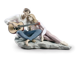 1009198 Lladro Our Song фарфоровая фигурка пары, лежащей на диване