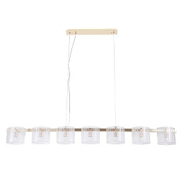 ENCANTO SP7 L1500 Crystal Lux ENCANTO подвесной светильник с линейным рядом стеклянных плафонов на металлической планке