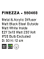 550403 FINEZZA Novaluce светильник LED E27 3x10Вт 230В IP20