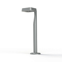 Square N° 2; Satin-finish polycarbonate Built-in LED 4000°K neutral white 35W; Silk grey
