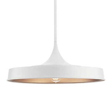 Elias 9.75" 1 Light Convertible Pendant White подвесной светильник 52096WH Kichler