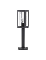 Dark Anthracite Aluminum & Clear Glass LED E27 1x12 Watt 220-240 Volt Bulb Excluded IP54 L: 11 W: 11 H: 50 cm