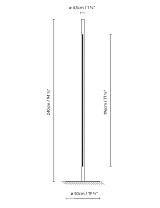SOLID F 240 BLACK; SOLID F 240 BRASS LED 35W 5110lm 1050mA; SOLID F 240 WHITE 2700K CRI≥90 230V DIM; SOLID F 240 ALUMINIUM