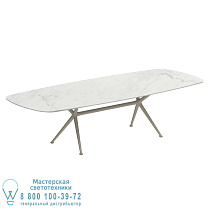 EXES СТОЛ 300X120CM АЛЮМИНИЕВЫЕ НОЖКИ ПЕСОК - СТОЛЕШНИЦА СТОЛА КЕРАМИЧЕСКАЯ BIANCO STATUARIO Royal Botania