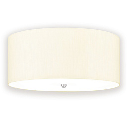 Потолочный светильник Fletcher Flush Elstead DL-FLETCHER22-5LT-IV-PC полированный хром и абажур цвета слоновой кости