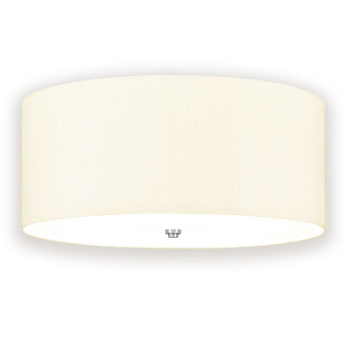 Потолочный светильник Fletcher Flush Elstead DL-FLETCHER22-5LT-IV-PC полированный хром и абажур цвета слоновой кости