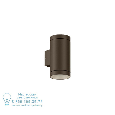 уличный настенный светильник бронзовый цилиндрический вытянутый