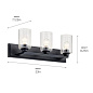 Amity 23 Inch 3 Light Vanity Light with Clear Seeded Glass Black настенный светильник 37489 Kichler — фото 6