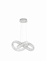 Triac Dimmable Chrome Metal & Crystal LED 49Watt 220-240 Volt 3185Lm 3500K IP20 D: 60 H: 120 cm