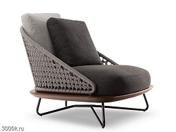Rivera armchair Кресло из стали и дерева Minotti