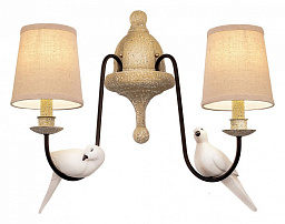LOFT1029W-2 Loft It Birds двухплафонное настенное бра с тканевыми абажурами