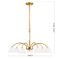 LU 1599/7 gold-matt/438 opal Opaldesign Orion подвесная люстра — фото 6