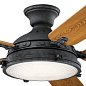 60" Hatteras Bay Fan Distressed Black люстра-вентилятор 310017DBK Kichler — фото 2