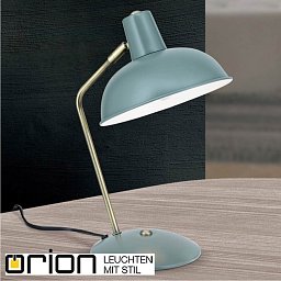 LA 4-1190 grün/Patina Orion Fedra настольная лампа с цилиндрическим плафоном зеленого цвета
