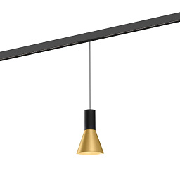 ODREY on track 1.3 LED Jet Black + Gold Wever Ducre Odrey On Track подвесной конусный трековый светильник чёрный с золотым элементом для магнитного трека 48V