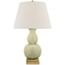 Gourd Form Small Table Lamp кракелюрный селадон с льняным абажуром