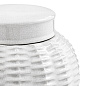 110851 Vase Fort Meyers white ceramic rattan L керамика Eichholtz