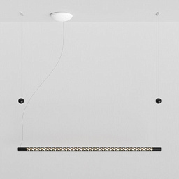 Rotaliana Squiggle H8 линейный подвесной светильник матовый чёрный 1SQH008062ZL0