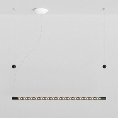Rotaliana Squiggle H8 линейный подвесной светильник матовый чёрный 1SQH008062ZL0
