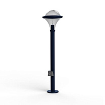 Dallas N° 8; Smoked polycarbonate E27 75W Plug; Steel blue