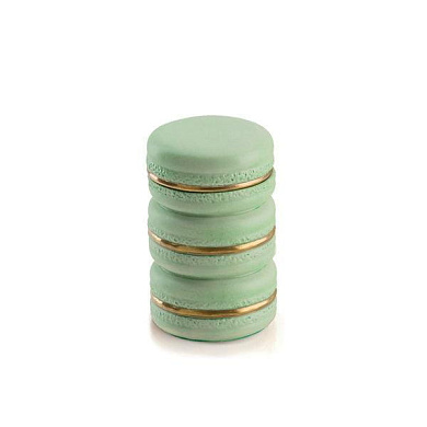 Chantilly baby macarons scented candle - green & gold ароматическая свеча, Villari