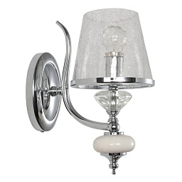BETIS AP1 Crystal Lux Betis настенное бра с полупрозрачным стеклянным абажуром и декоративным основанием