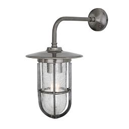 MLWL137 Mullan Lighting Lena уличный настенный светильник с цилиндрическим стеклянным плафоном в защитной клетке