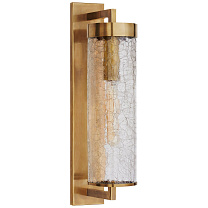 Liaison Large Bracketed Wall Sconce антично-патинированная латунь с кракелюрным стеклом