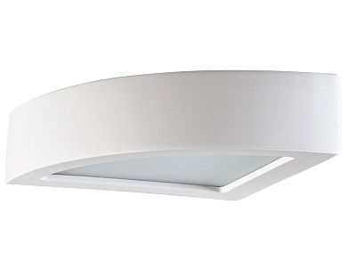 настенный светильник с матовым рассеивателем и корпусом округлой формы