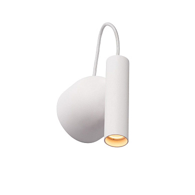 настенное бра белого цвета с цилиндрическим плафоном