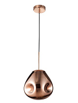 Handmade Copper Glass, Copper Metal LED E27 1x12 Watt 100-240Volt IP20 Bulb Excluded D: 25 H: 120 cm