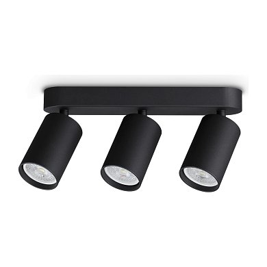 Потолочный светильник Dynamite PL3 LINEAR ROUND Ideal Lux 371252, черный