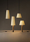 BASTA32 Santa & Cole Básica BÁSICA LAMPSHADE WHITE LINEN. BASE BRONCE. STABILIZING DISC Настольная лампа с абажуром белый — фото 5