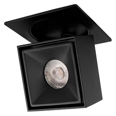 встраиваемый спот квадратной формы чёрного цвета