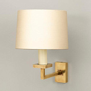 WA0084.BR.SE Fixed Library Wall Light, Brass