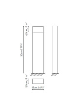 ZEN CORTEN-WOOD LED 4,5W 546lm 250mA 3000K 67 x 17 x 17 cm; ZEN INOX-MARBLE CRI≥90 230V VOL 0,019 m³