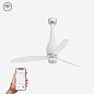 32001WP-9 Faro ETERFAN LED Matt white/transparent ceiling fan with DC motor SMART люстра-вентилятор матовый белый