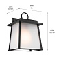 Noward 12.25" 1 Light Wall Light Black уличный настенный светильник 59106BK Kichler