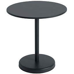 31195 Muuto Linear круглый стол на центральной опоре антрацитового цвета