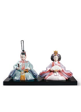 Фарфоровая статуэтка императора и императрицы хина Hinamatsuri Dolls Lladro 01009246