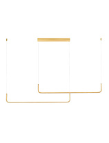 Triac Dimmable Brass Gold Aluminium LED 40 Watt 220-240 Volt 2856Lm IP20 3000K L:150 H:120cm