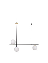 Opal Glass Matt Black & Gold Metal LED G9 3x5 Watt 100-240Volt IP20 Bulb Excluded L: 95 W: 15 H: 73.5/121 cm