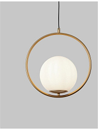 9988169 Nova Luce Obitar подвесной светильник с шаровым плафоном внутри кольцевого каркаса
