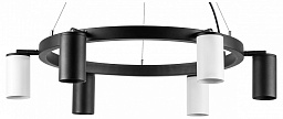 LR016373363 Lightstar Rullo подвесной светильник с белыми плафонами и черным основанием