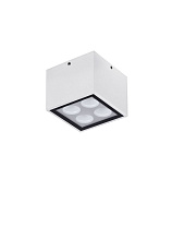 Sandy White Aluminium & Glass LED 8Watt 220-240Volt 448Lm IP54 3000K L:8 W:8 H:6.5 cm