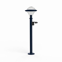 Dallas N° 8; Smoked polycarbonate E27 75W Detector; Matt azure blue